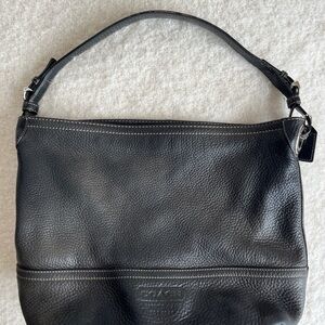 Coach Black and Tan Leather Bag